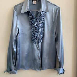 Silk Tuxedo Blouse
